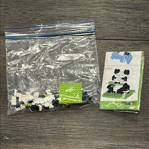 Panda Building Block Set - Green, White, Black